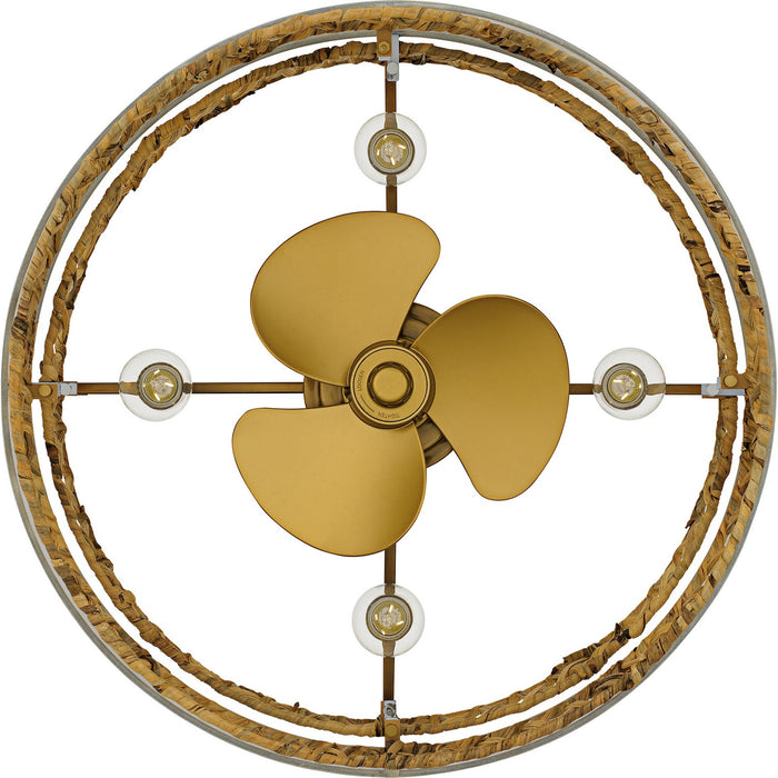 Myhouse Lighting Quoizel - KAT3124BRG - Four Light Fan Light - Kate - Brushed Gold