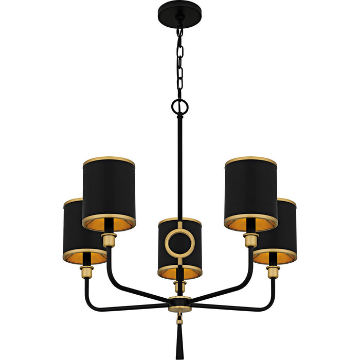 Myhouse Lighting Quoizel - LKY5028MBK - Five Light Chandelier - Lockery - Matte Black