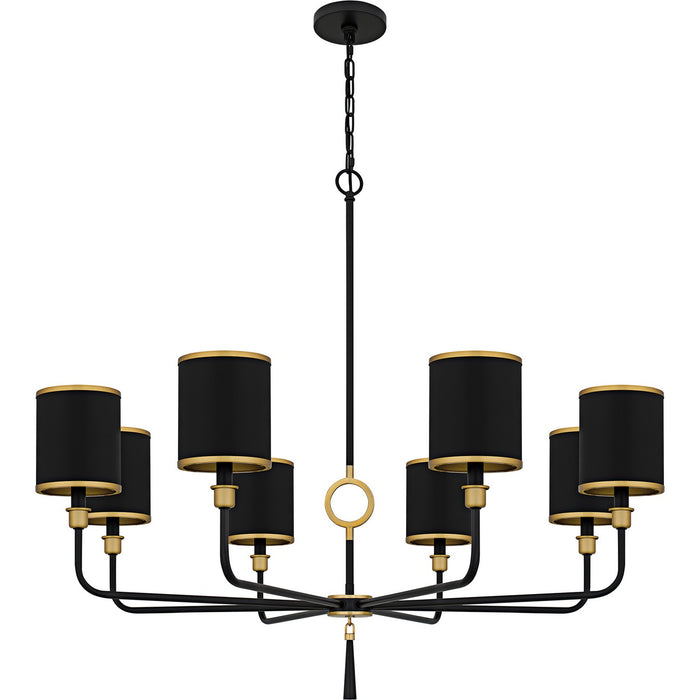 Myhouse Lighting Quoizel - LKY5040MBK - Eight Light Chandelier - Lockery - Matte Black