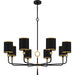 Myhouse Lighting Quoizel - LKY5040MBK - Eight Light Chandelier - Lockery - Matte Black