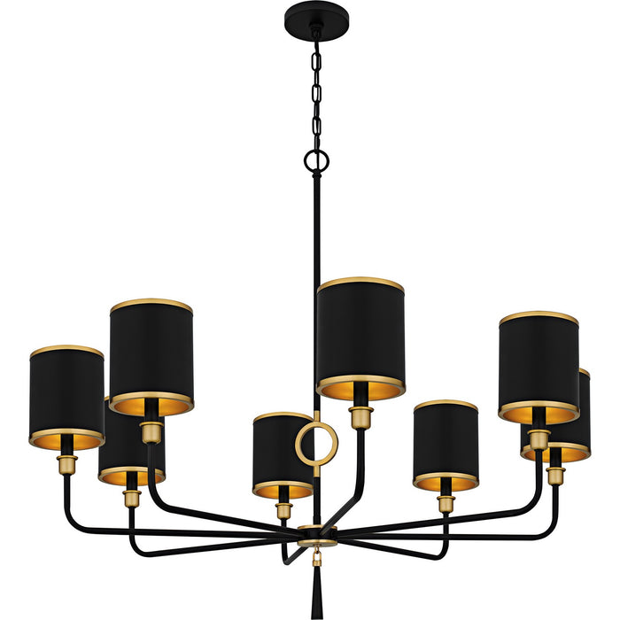 Myhouse Lighting Quoizel - LKY5040MBK - Eight Light Chandelier - Lockery - Matte Black