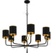 Myhouse Lighting Quoizel - LKY5040MBK - Eight Light Chandelier - Lockery - Matte Black