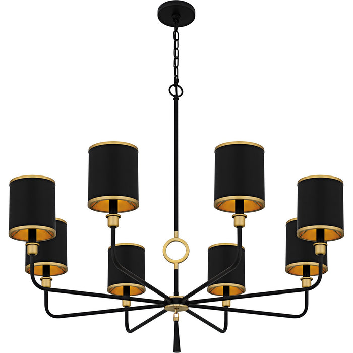 Myhouse Lighting Quoizel - LKY5040MBK - Eight Light Chandelier - Lockery - Matte Black