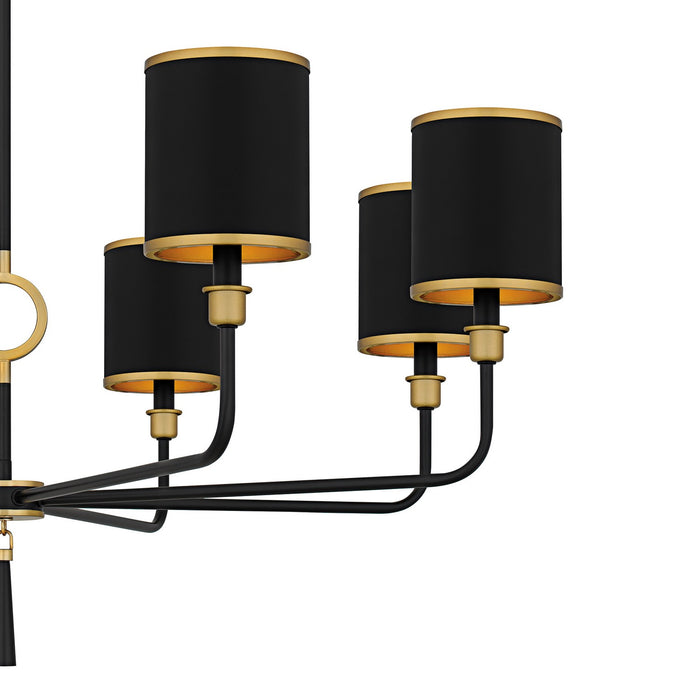 Myhouse Lighting Quoizel - LKY5040MBK - Eight Light Chandelier - Lockery - Matte Black