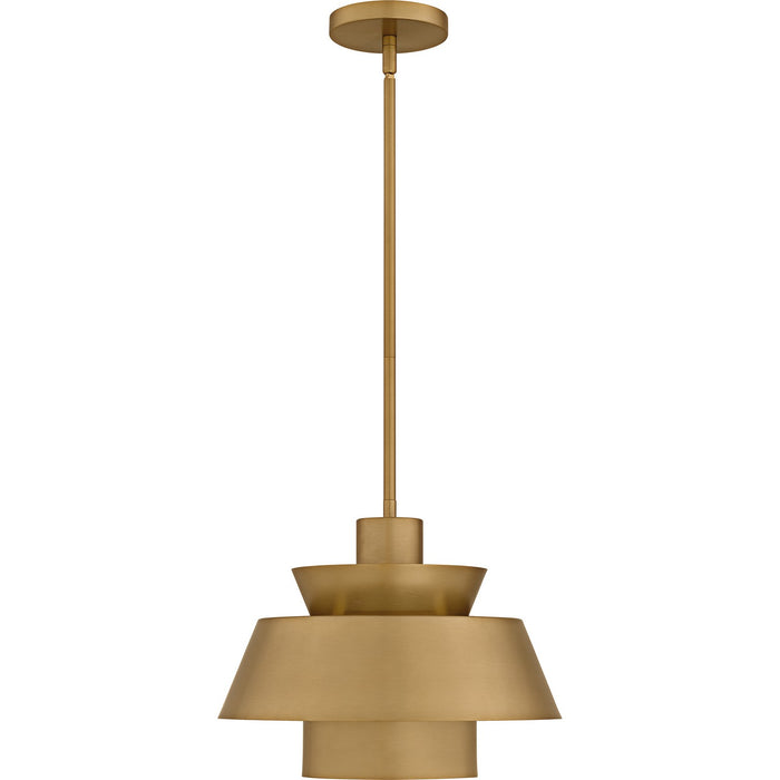 Myhouse Lighting Quoizel - LMI1814BWS - One Light Pendant - Lumi - Brushed Weathered Brass