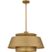 Myhouse Lighting Quoizel - LMI2824BWS - Three Light Pendant - Lumi - Brushed Weathered Brass