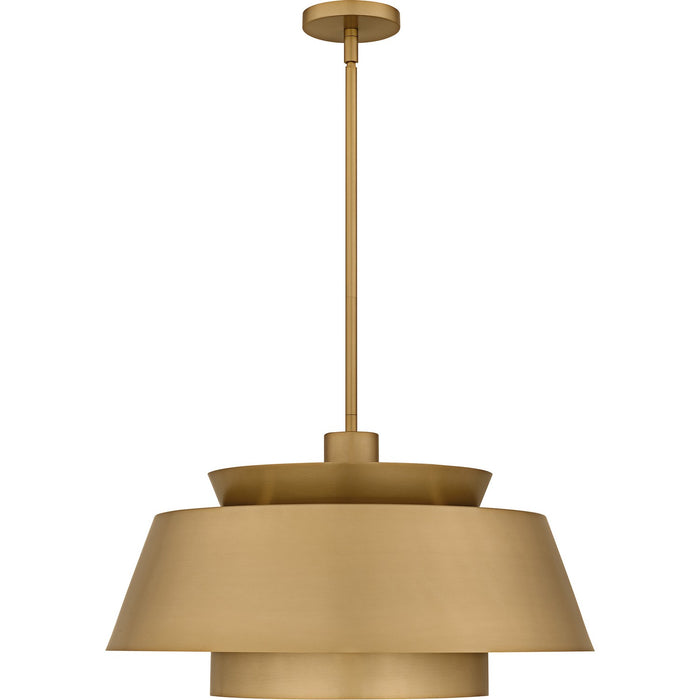 Myhouse Lighting Quoizel - LMI2824BWS - Three Light Pendant - Lumi - Brushed Weathered Brass