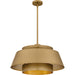 Myhouse Lighting Quoizel - LMI2824BWS - Three Light Pendant - Lumi - Brushed Weathered Brass