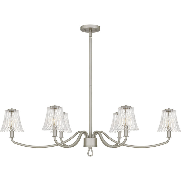 Myhouse Lighting Quoizel - MCK644BN - Six Light Linear Chandelier - McKinney - Brushed Nickel