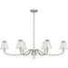 Myhouse Lighting Quoizel - MCK644BN - Six Light Linear Chandelier - McKinney - Brushed Nickel