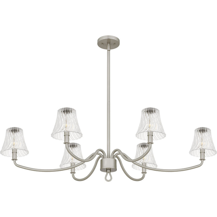 Myhouse Lighting Quoizel - MCK644BN - Six Light Linear Chandelier - McKinney - Brushed Nickel