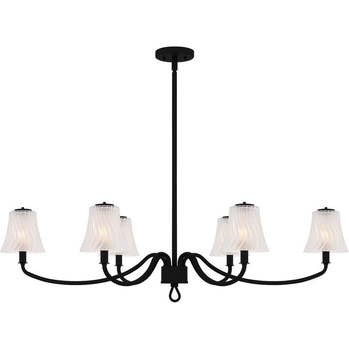 Myhouse Lighting Quoizel - MCK644MBK - Six Light Linear Chandelier - McKinney - Matte Black