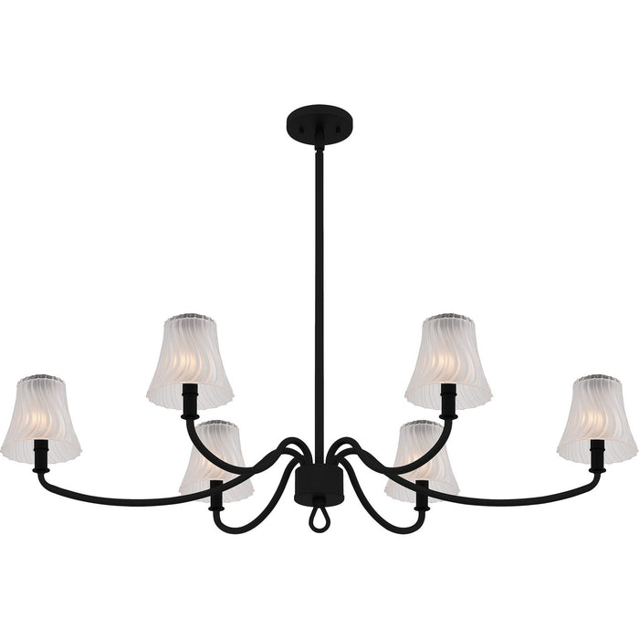 Myhouse Lighting Quoizel - MCK644MBK - Six Light Linear Chandelier - McKinney - Matte Black