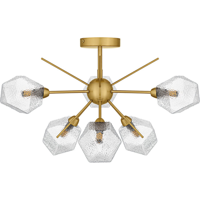 Myhouse Lighting Quoizel - PCSVD1724BRG - Six Light Semi-Flush Mount - Salvador - Brushed Gold