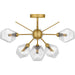 Myhouse Lighting Quoizel - PCSVD1724BRG - Six Light Semi-Flush Mount - Salvador - Brushed Gold