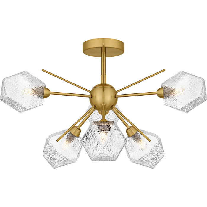 Myhouse Lighting Quoizel - PCSVD1724BRG - Six Light Semi-Flush Mount - Salvador - Brushed Gold