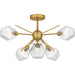Myhouse Lighting Quoizel - PCSVD1724BRG - Six Light Semi-Flush Mount - Salvador - Brushed Gold