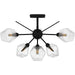 Myhouse Lighting Quoizel - PCSVD1724EK - Six Light Semi-Flush Mount - Salvador - Earth Black