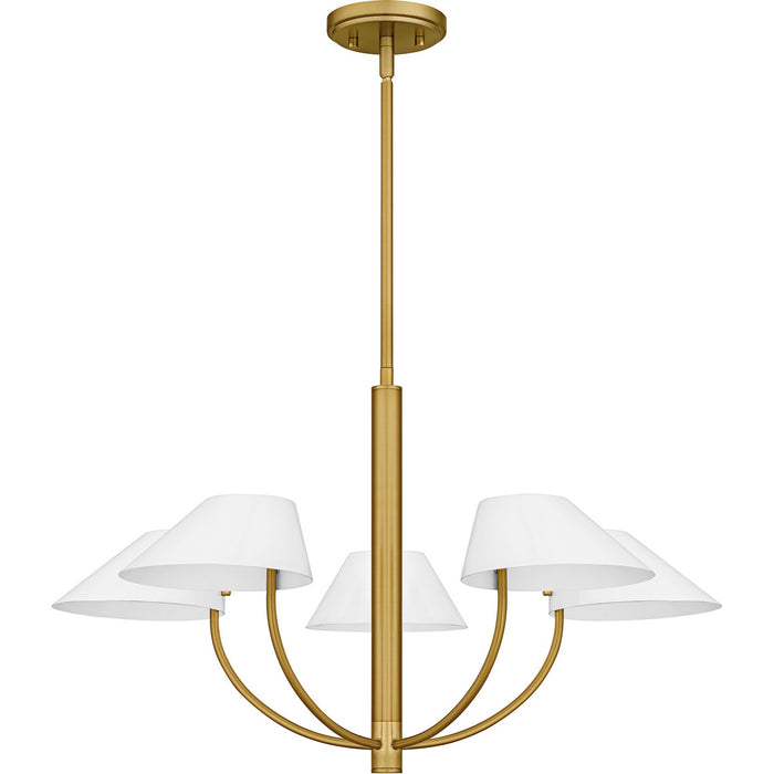 Myhouse Lighting Quoizel - PNY5028BRG - Five Light Chandelier - Penley - Brushed Gold