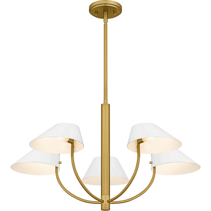 Myhouse Lighting Quoizel - PNY5028BRG - Five Light Chandelier - Penley - Brushed Gold