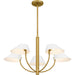 Myhouse Lighting Quoizel - PNY5028BRG - Five Light Chandelier - Penley - Brushed Gold