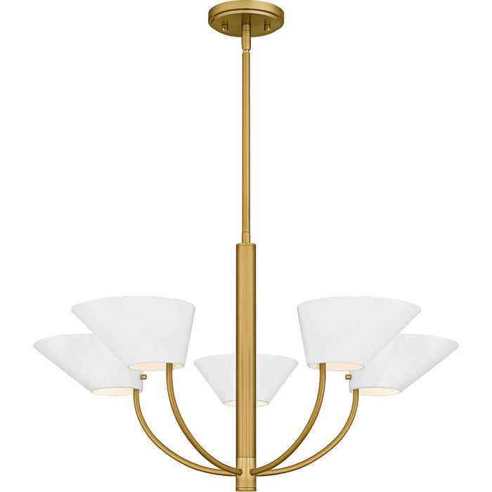 Myhouse Lighting Quoizel - PNY5028BRG - Five Light Chandelier - Penley - Brushed Gold