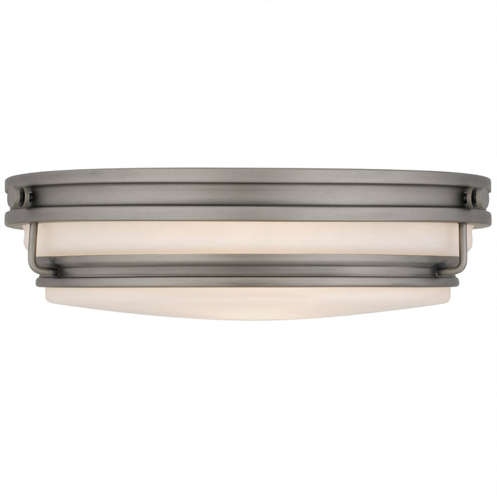 Myhouse Lighting Quoizel - QFL6776AN - Three Light Flush Mount - Grafton - Antique Nickel