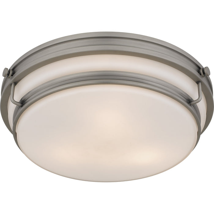 Myhouse Lighting Quoizel - QFL6776AN - Three Light Flush Mount - Grafton - Antique Nickel
