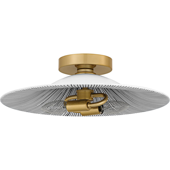 Myhouse Lighting Quoizel - QFL6789LGK - Two Light Flush Mount - Indigo - Light Gold