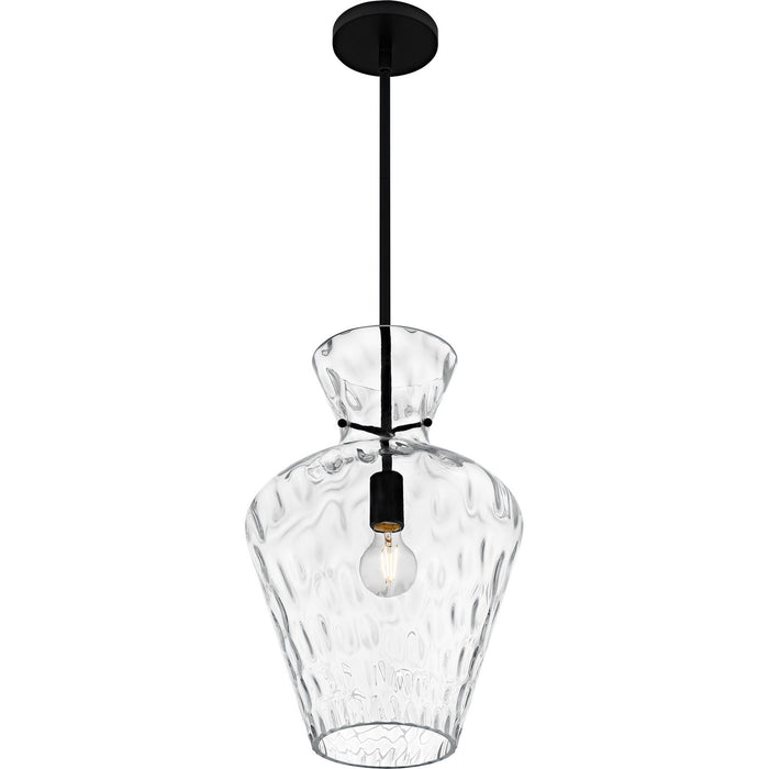 Myhouse Lighting Quoizel - QMP6806MBK - One Light Pendant - Hollis - Matte Black