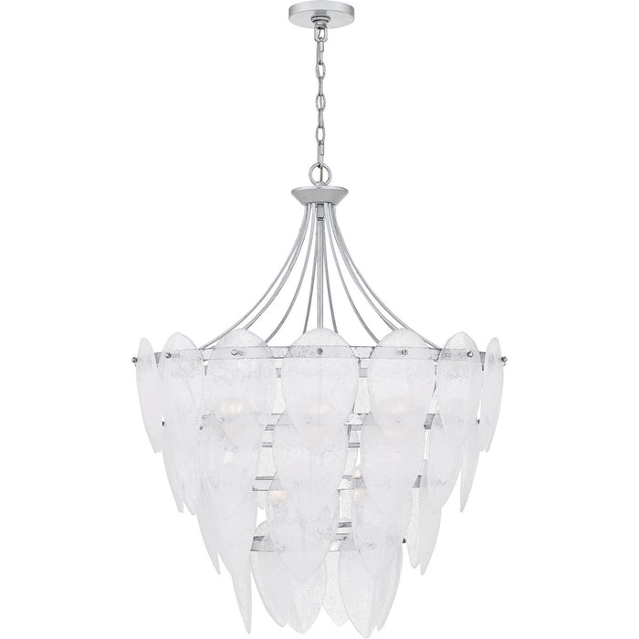 Myhouse Lighting Quoizel - QP6766SL - Seven Light Pendant - Lilestone - Silver Leaf