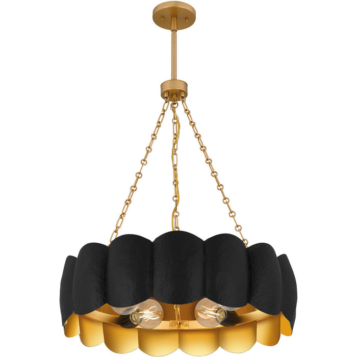 Myhouse Lighting Quoizel - QP6794MBK - Five Light Pendant - Santana - Matte Black