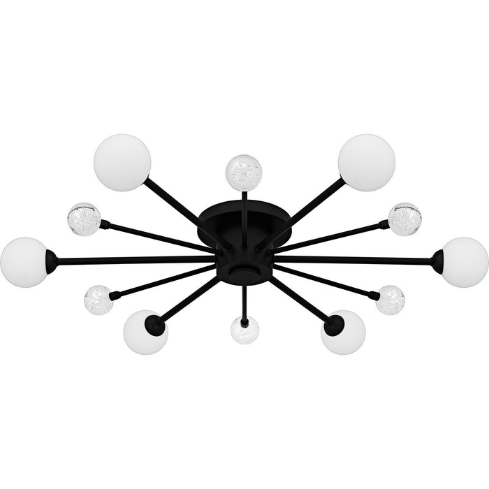 Myhouse Lighting Quoizel - QSF6781MBK - Six Light Semi-Flush Mount - Combe - Matte Black