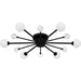 Myhouse Lighting Quoizel - QSF6781MBK - Six Light Semi-Flush Mount - Combe - Matte Black