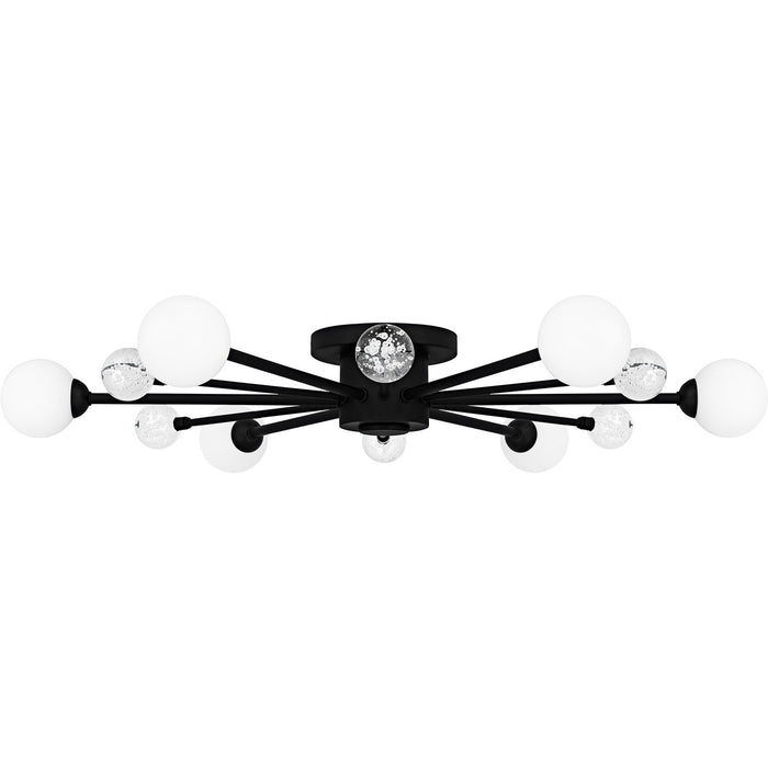Myhouse Lighting Quoizel - QSF6781MBK - Six Light Semi-Flush Mount - Combe - Matte Black