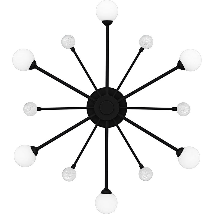 Myhouse Lighting Quoizel - QSF6781MBK - Six Light Semi-Flush Mount - Combe - Matte Black