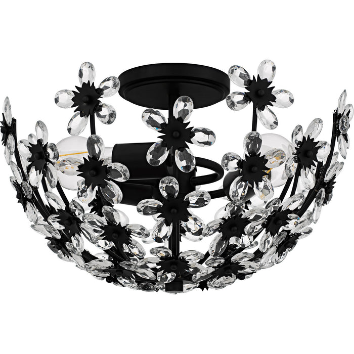 Myhouse Lighting Quoizel - QSF6783MBK - Three Light Semi-Flush Mount - Rosemary - Matte Black