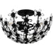 Myhouse Lighting Quoizel - QSF6783MBK - Three Light Semi-Flush Mount - Rosemary - Matte Black