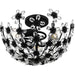Myhouse Lighting Quoizel - QSF6783MBK - Three Light Semi-Flush Mount - Rosemary - Matte Black