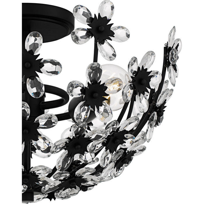 Myhouse Lighting Quoizel - QSF6783MBK - Three Light Semi-Flush Mount - Rosemary - Matte Black