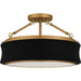 Myhouse Lighting Quoizel - QSF6801MBK - Three Light Semi-Flush Mount - Dylan - Matte Black