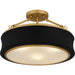 Myhouse Lighting Quoizel - QSF6801MBK - Three Light Semi-Flush Mount - Dylan - Matte Black