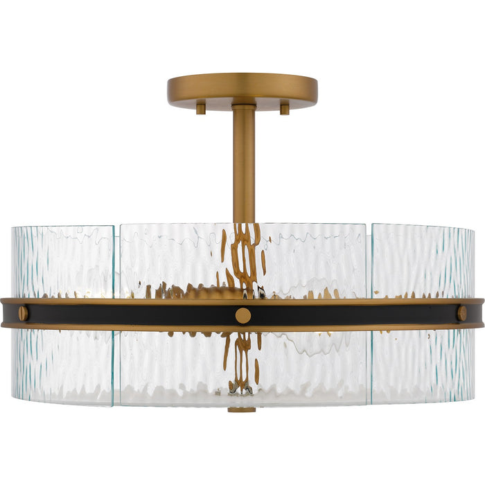 Myhouse Lighting Quoizel - REA1716MBK - Three Light Semi-Flush Mount - Reagan - Matte Black