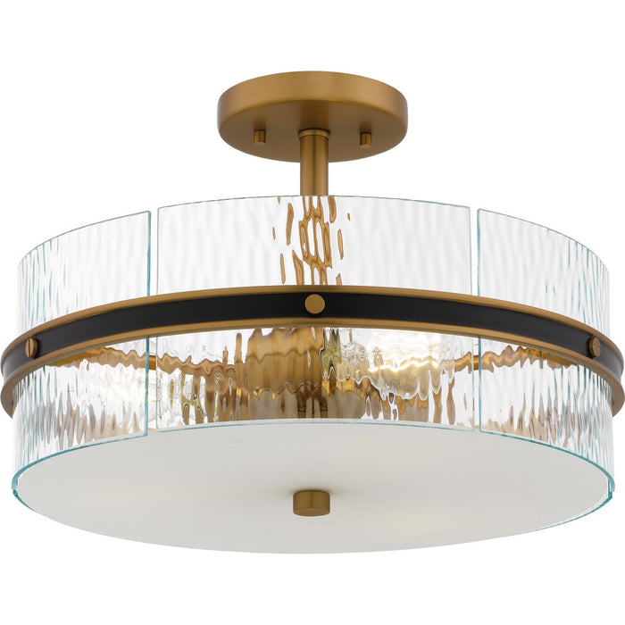 Myhouse Lighting Quoizel - REA1716MBK - Three Light Semi-Flush Mount - Reagan - Matte Black