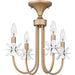 Myhouse Lighting Quoizel - REY1716BGD - Four Light Semi-Flush Mount - Remy - Bronze Gold