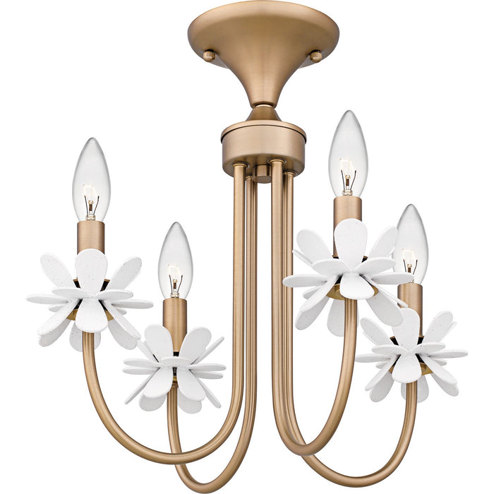 Myhouse Lighting Quoizel - REY1716BGD - Four Light Semi-Flush Mount - Remy - Bronze Gold