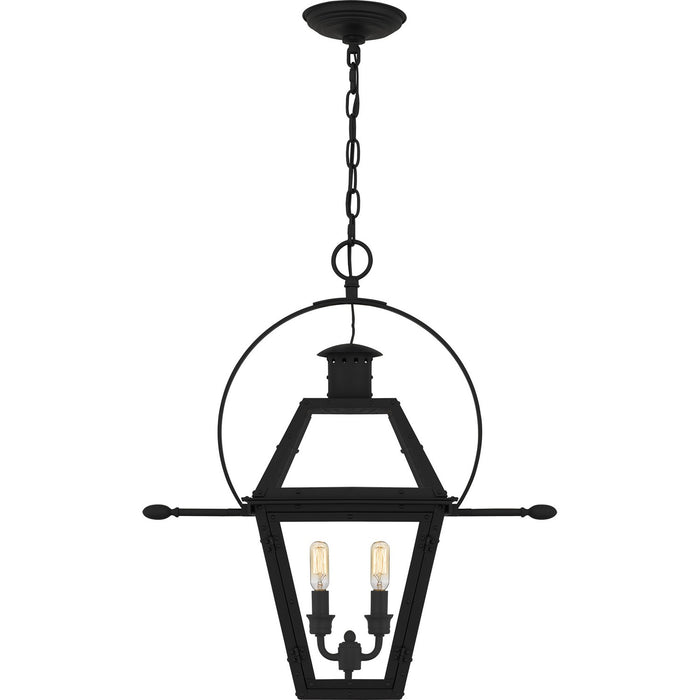 Myhouse Lighting Quoizel - RO1911EK - Two Light Outdoor Hanging Lantern - Rue De Royal - Earth Black