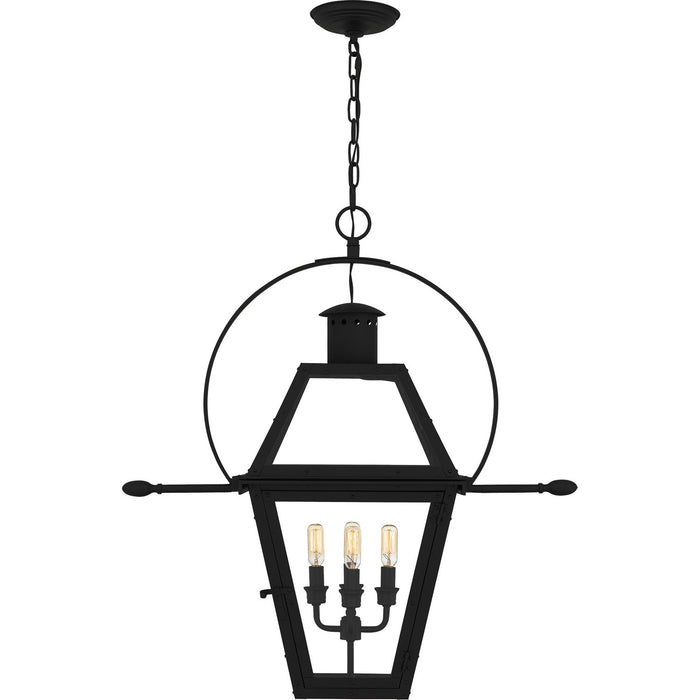 Myhouse Lighting Quoizel - RO1914EK - Four Light Outdoor Hanging Lantern - Rue De Royal - Earth Black