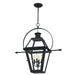 Myhouse Lighting Quoizel - RO1914EK - Four Light Outdoor Hanging Lantern - Rue De Royal - Earth Black