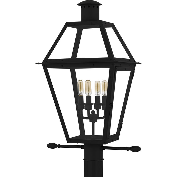 Myhouse Lighting Quoizel - RO9014EK - Four Light Outdoor Post Lantern - Rue De Royal - Earth Black